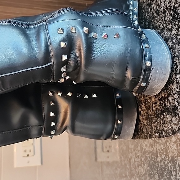 Valentino Leather Boots Black Size 8 - Picture 6 of 12